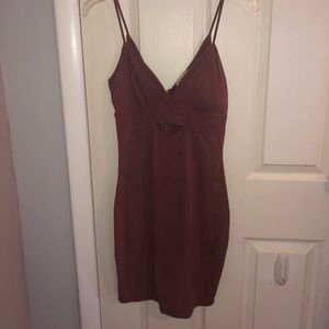 Body con suede dress